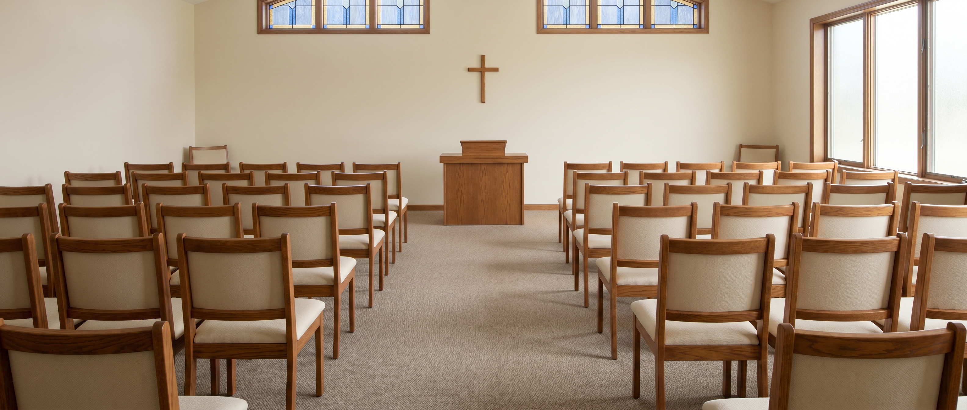 Bennett Funeral Home chapel interior